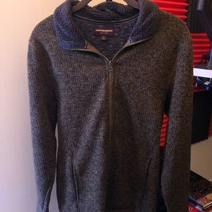 Small Johnson & Murphy Brown Zip-Up Sweater, S